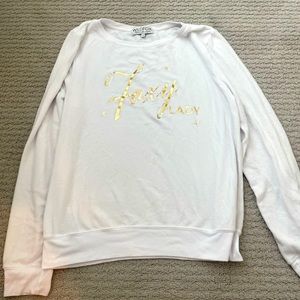 White foxy lady Wildfox sweater